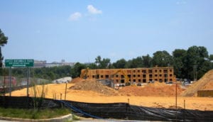 Construction continues on the new One Eleven Apartment development on Knox-Abbott Drive in Cayce. 