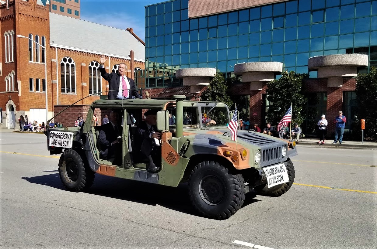 BrooklandCayce JROTC, Rep. Joe Wilson in Columbia Veterans Day Parade