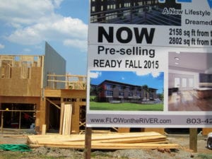 There will be more than 30 Flow townhouses on the river. 