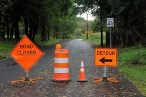 Road closed