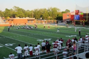 BC in a scrimmage versus Woodland, Thursday. 