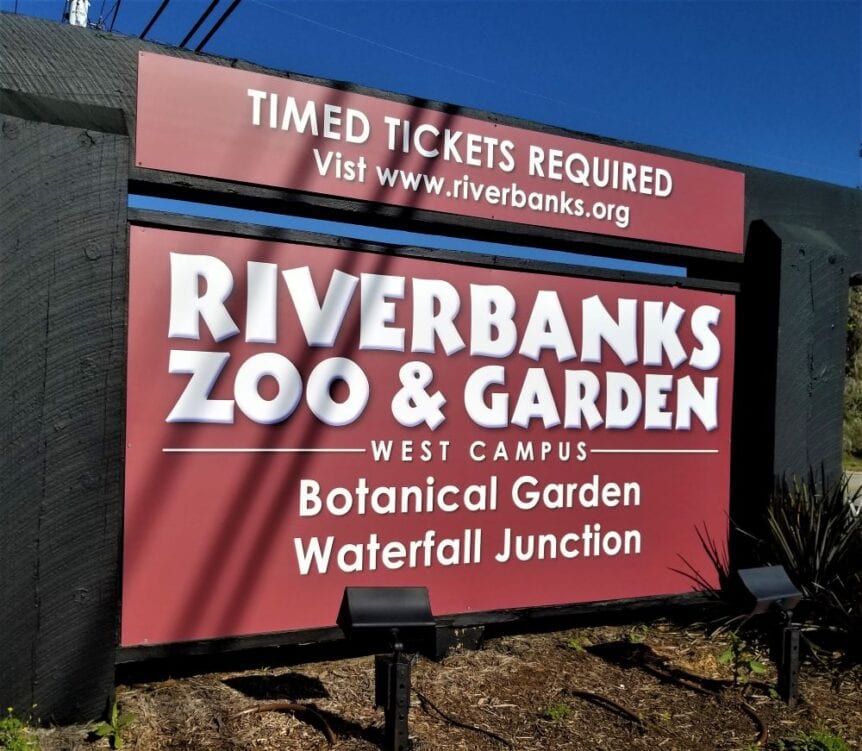 New Riverbanks Zoo and Botanical Garden sign in West Columbia
