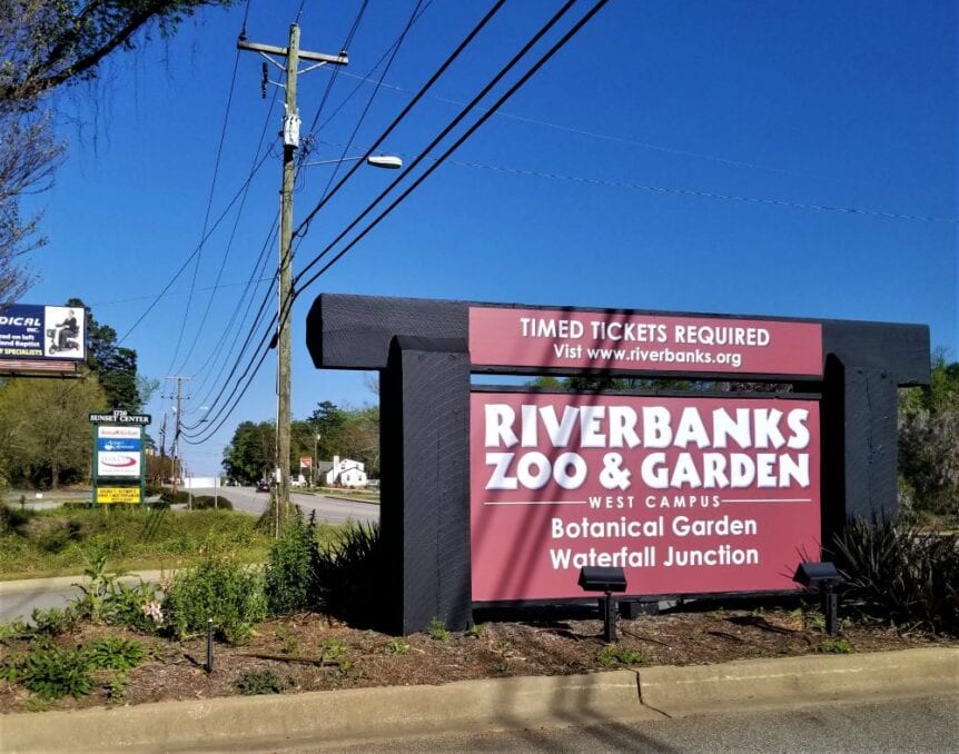 New Riverbanks Zoo and Botanical Garden sign in West Columbia ...