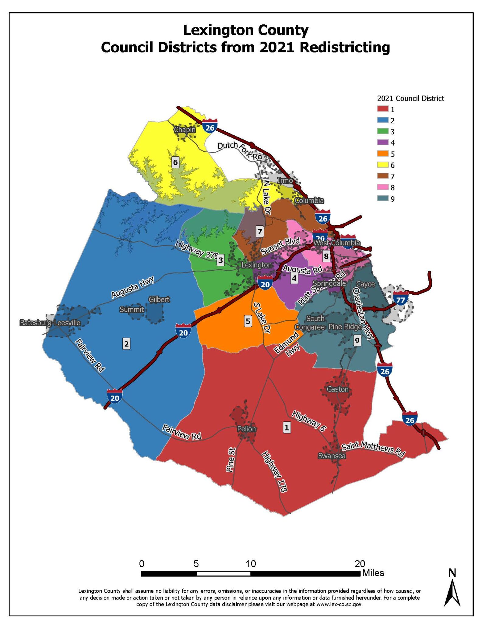 Lexington County redistricting map includes changes to council district