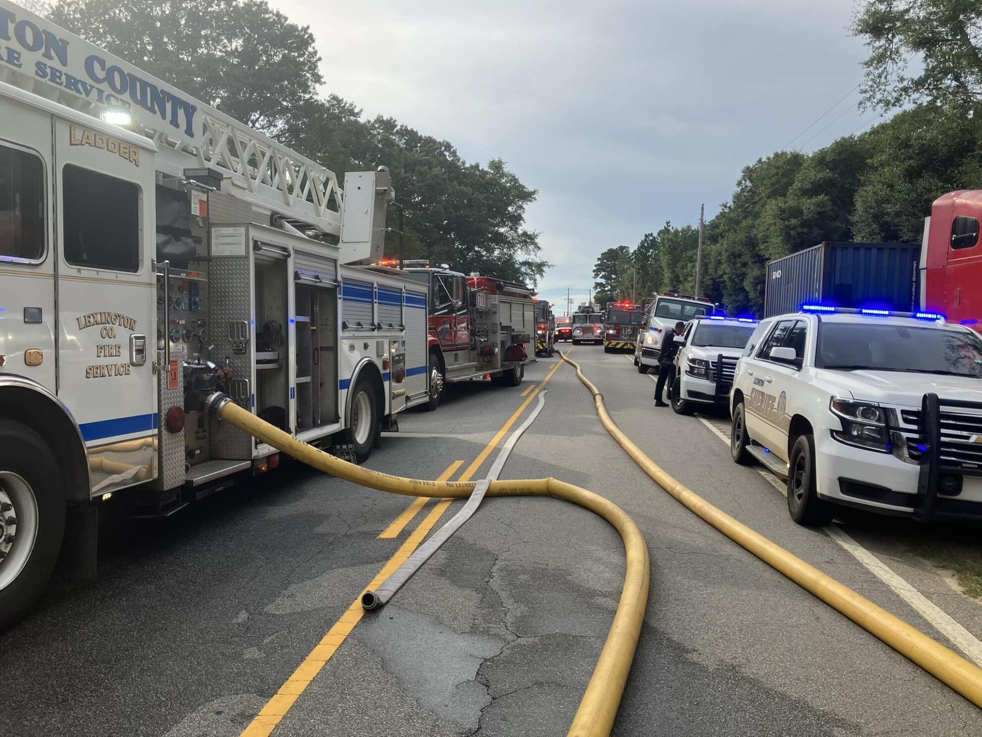 Emergency crews on the scene of a fire in Lexington County - WestMetroNews