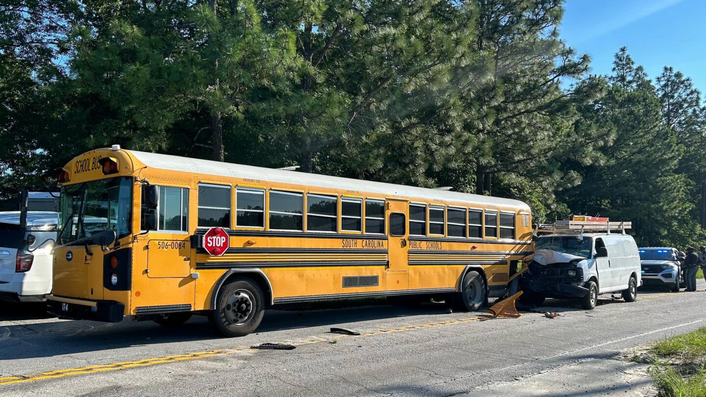 Crash Involving A School Bus, Work Van, And Motorcycle Results In A ...